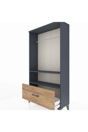 Arges Dolap 2 Raflı Tek Çekmeceli Tek Askılı 88x30x163 - S21M108V6A