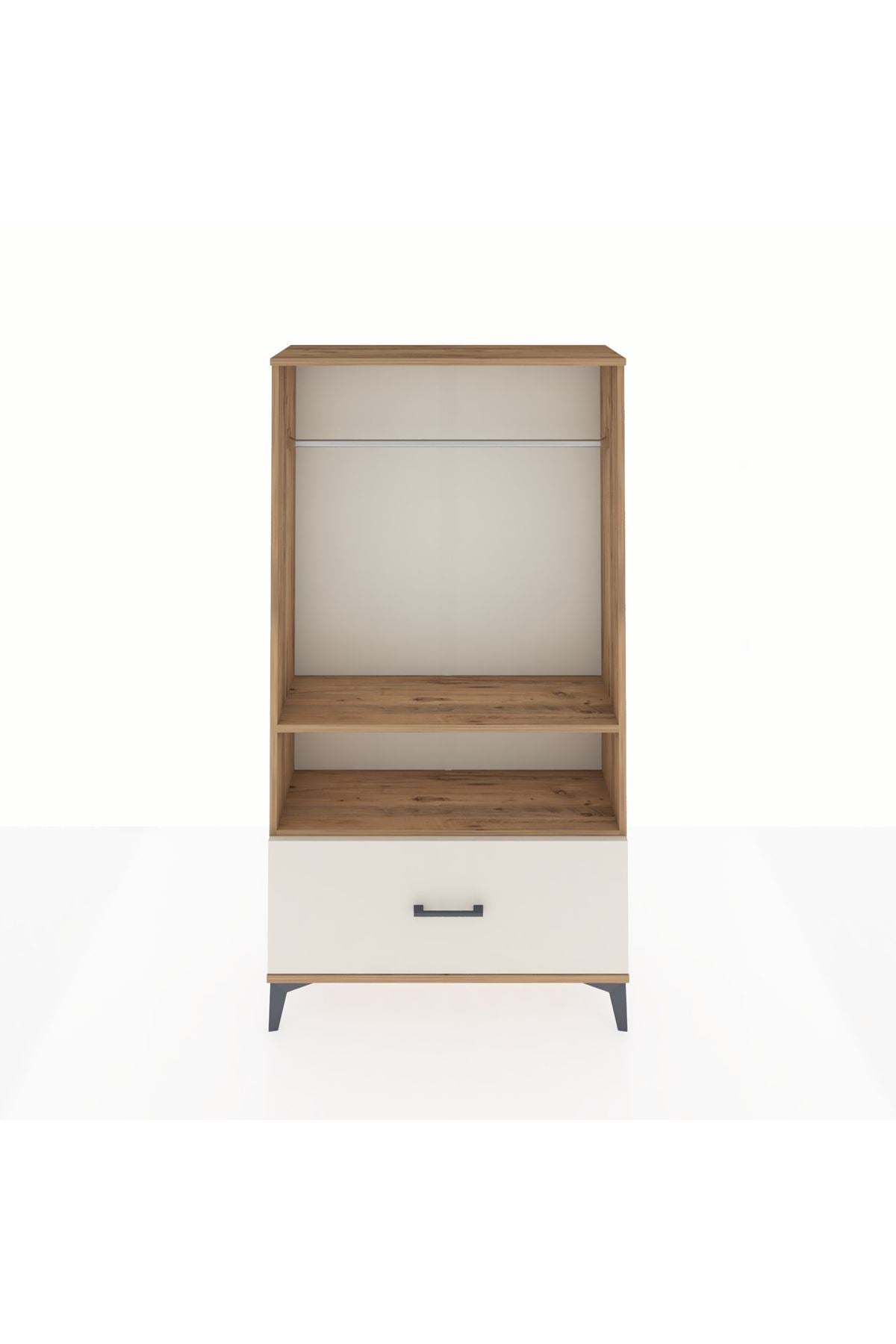 Arges Dolap 2 Raflı Tek Çekmeceli Tek Askılı 88x30x163 - S21M108V7A
