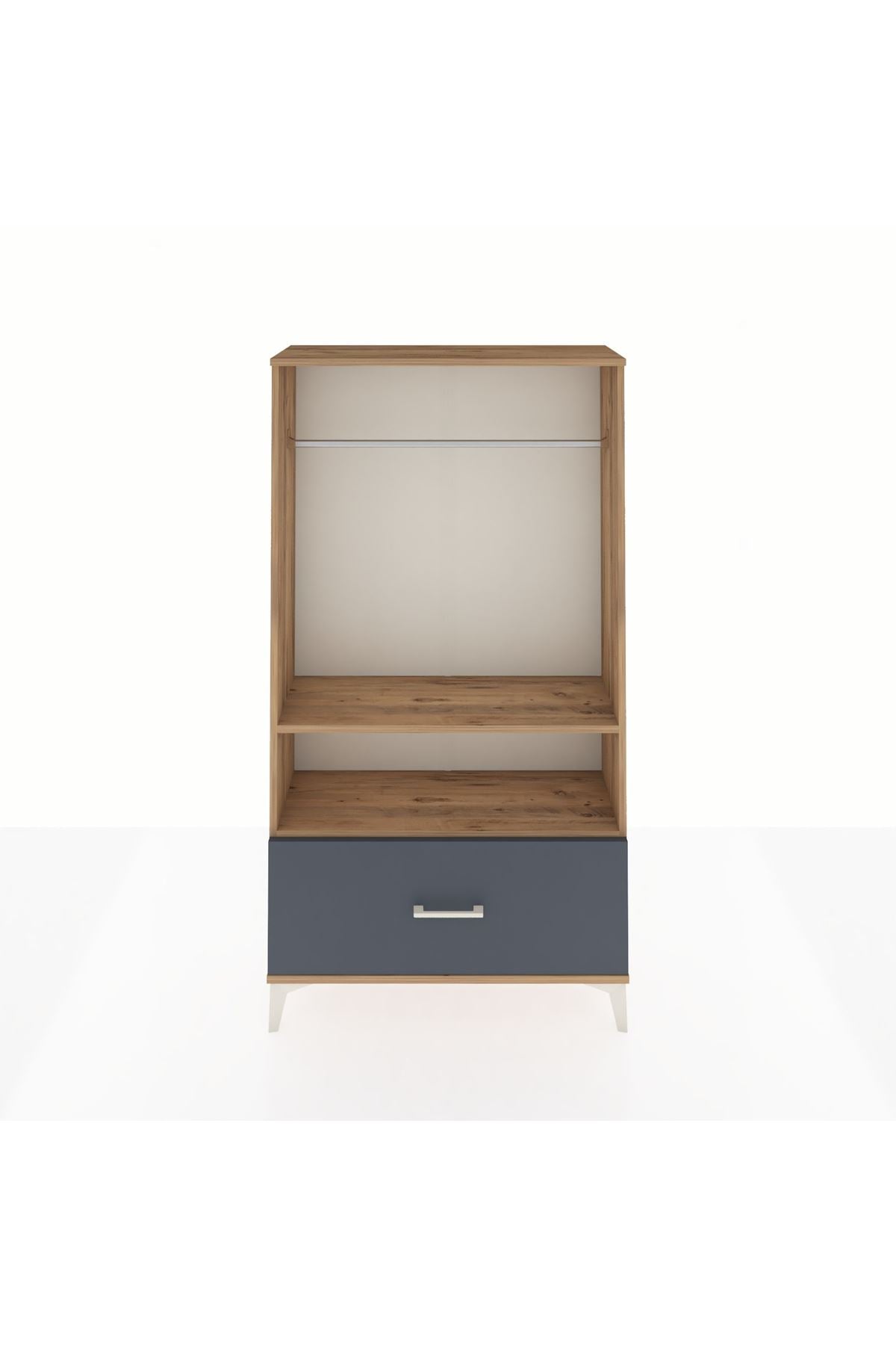 Arges Dolap 2 Raflı Tek Çekmeceli Tek Askılı 88x30x163 - S21M108V8A