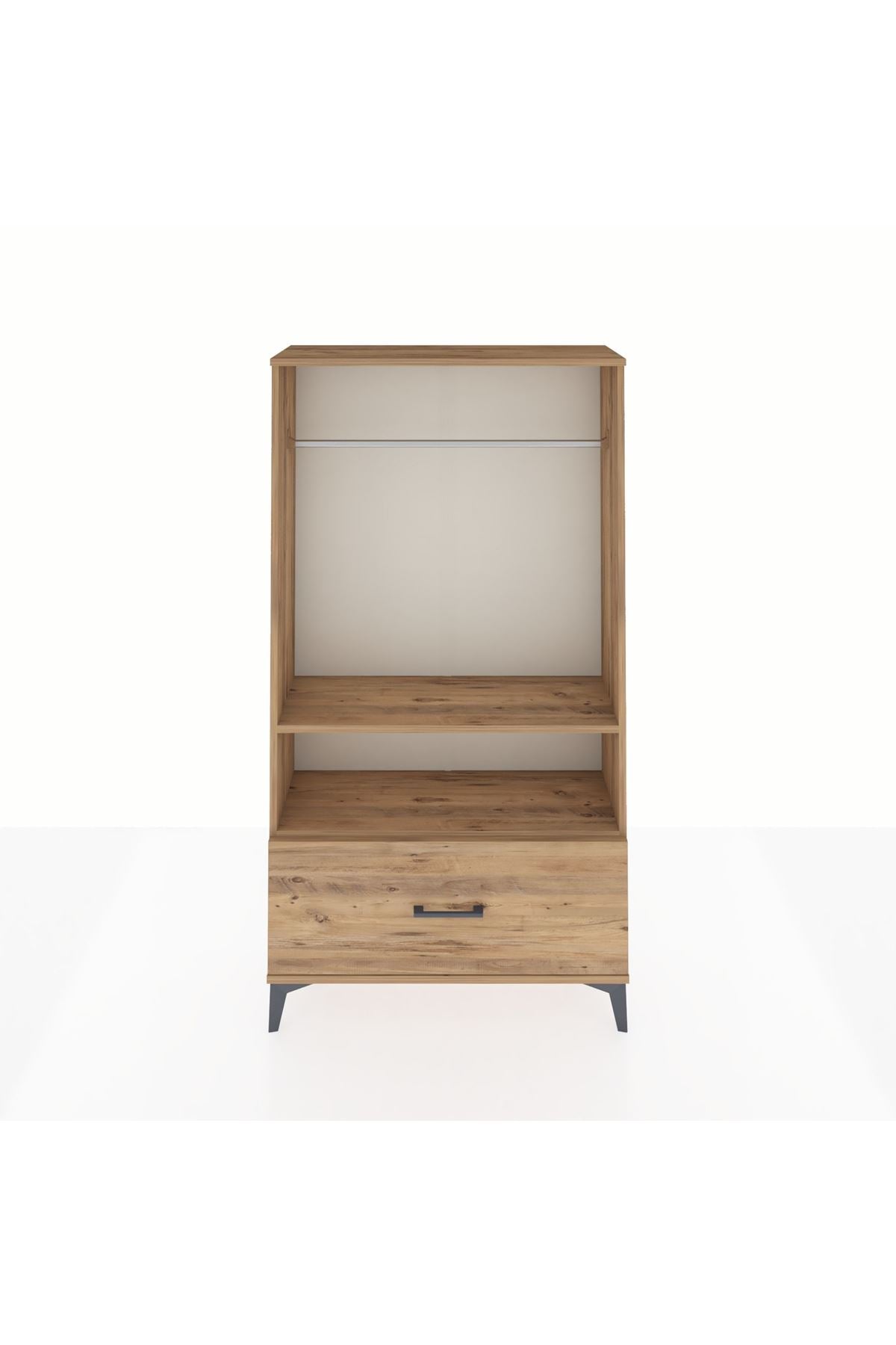Arges Dolap 2 Raflı Tek Çekmeceli Tek Askılı 88x30x163 - S21M108V9A