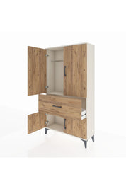 Arges Dolap Tek Raflı Tek Çekmeceli Tek Askılı 88x30x163 - S21M109V3A