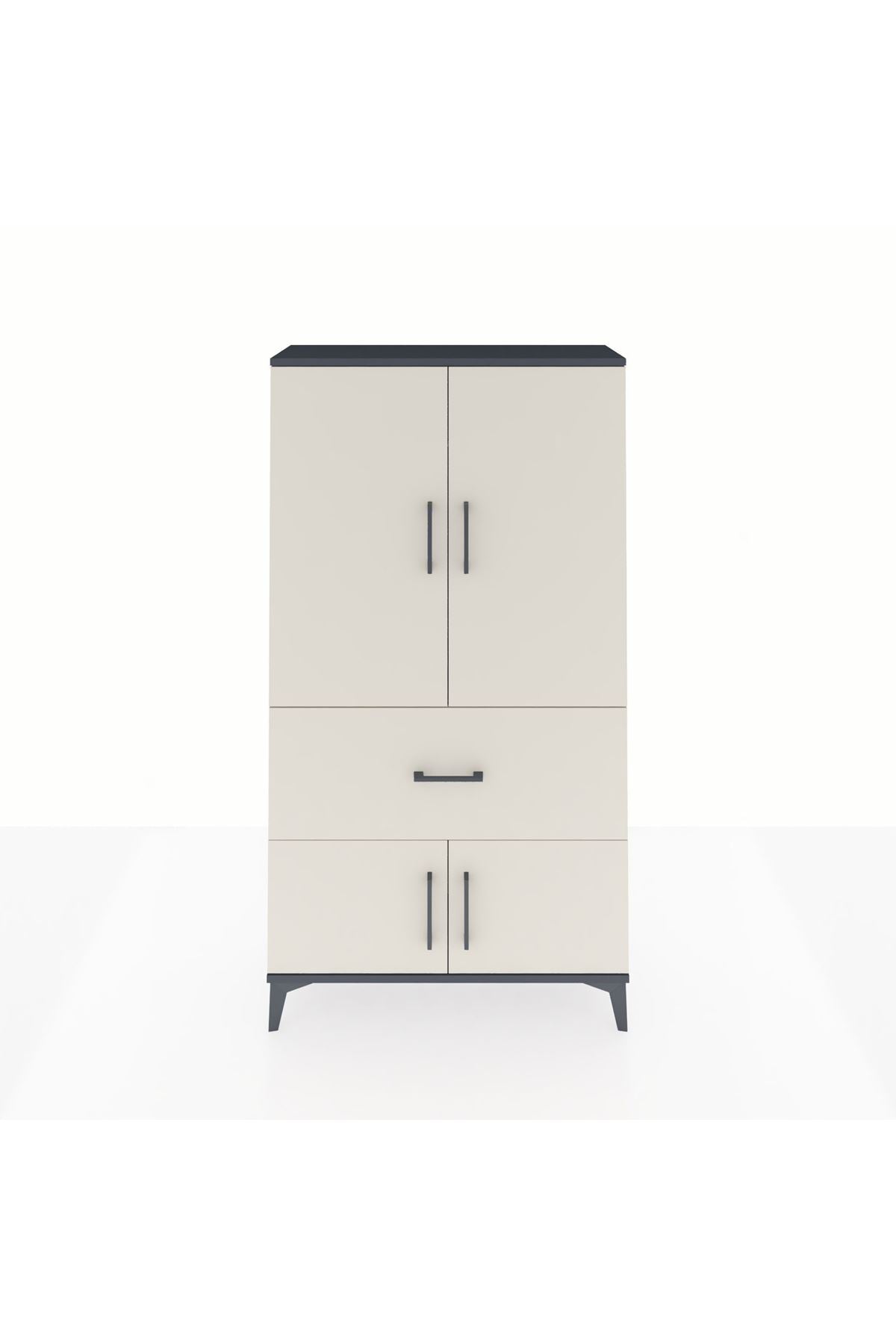 Arges Dolap Tek Raflı Tek Çekmeceli Tek Askılı 88x30x163 - S21M109V4A