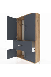 Arges Dolap Tek Raflı Tek Çekmeceli Tek Askılı 88x30x163 - S21M109V8A