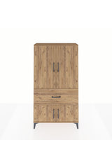 Arges Dolap Tek Raflı Tek Çekmeceli Tek Askılı 88x30x163