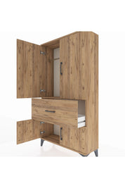 Arges Dolap Tek Raflı Tek Çekmeceli Tek Askılı 88x30x163 - S21M109V9A