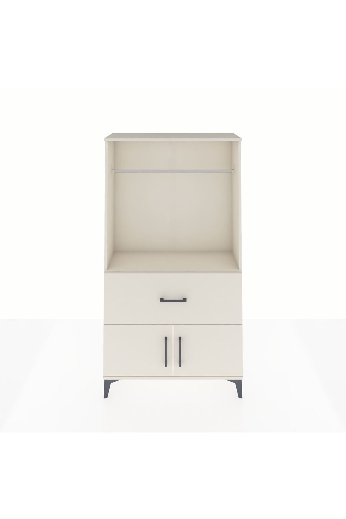 Arges Dolap Tek Raflı Tek Çekmeceli Tek Askılı 88x30x163 - S21M110V1A