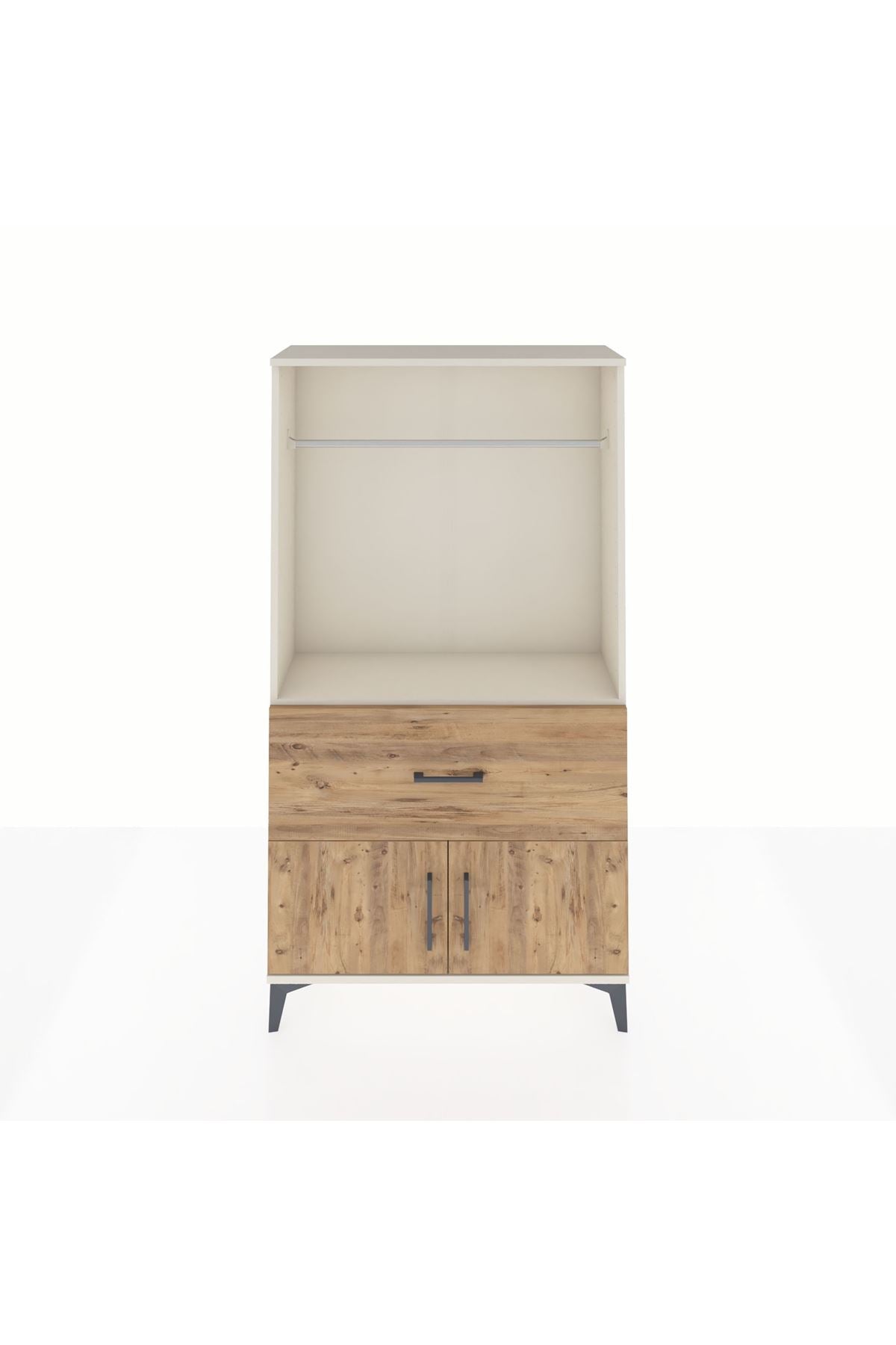 Arges Dolap Tek Raflı Tek Çekmeceli Tek Askılı 88x30x163 - S21M110V3A
