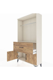 Arges Dolap Tek Raflı Tek Çekmeceli Tek Askılı 88x30x163 - S21M110V3A