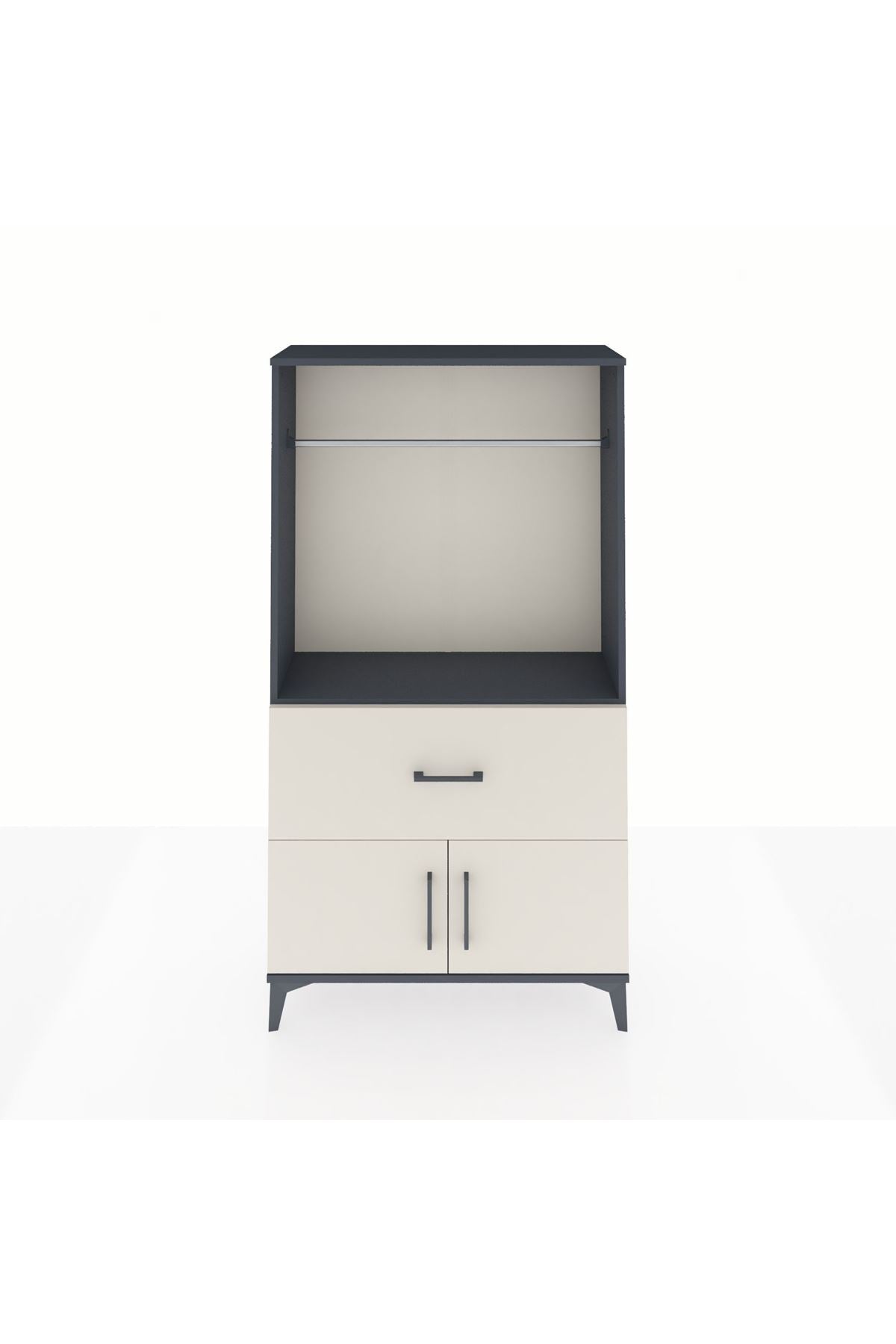 Arges Dolap Tek Raflı Tek Çekmeceli Tek Askılı 88x30x163 - S21M110V4A