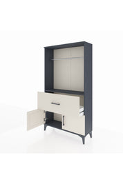 Arges Dolap Tek Raflı Tek Çekmeceli Tek Askılı 88x30x163 - S21M110V4A