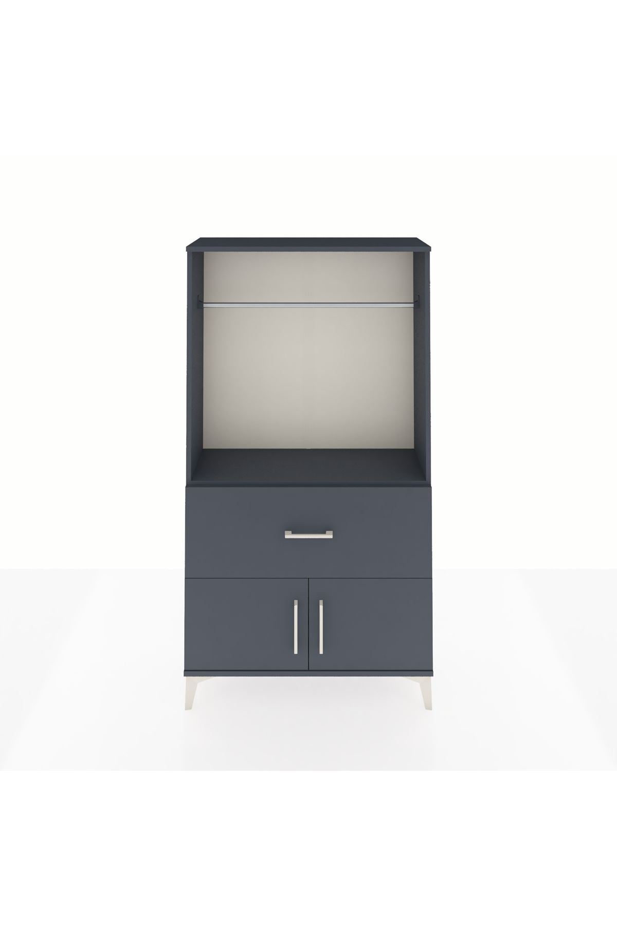 Arges Dolap Tek Raflı Tek Çekmeceli Tek Askılı 88x30x163 - S21M110V5A