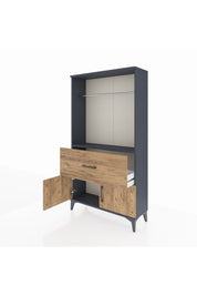 Arges Dolap Tek Raflı Tek Çekmeceli Tek Askılı 88x30x163 - S21M110V6A