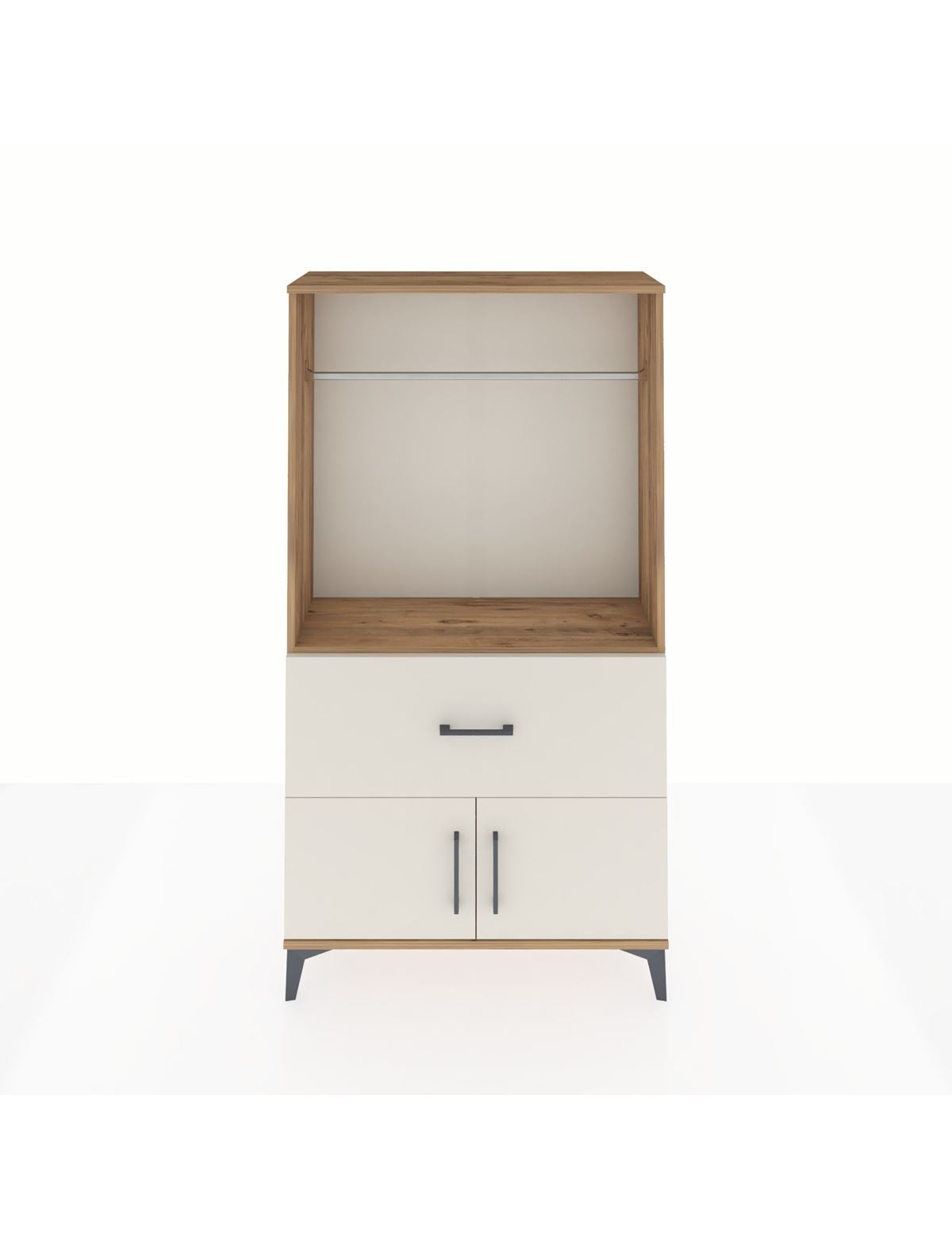Arges Dolap Tek Raflı Tek Çekmeceli Tek Askılı 88x30x163 - S21M110V7A