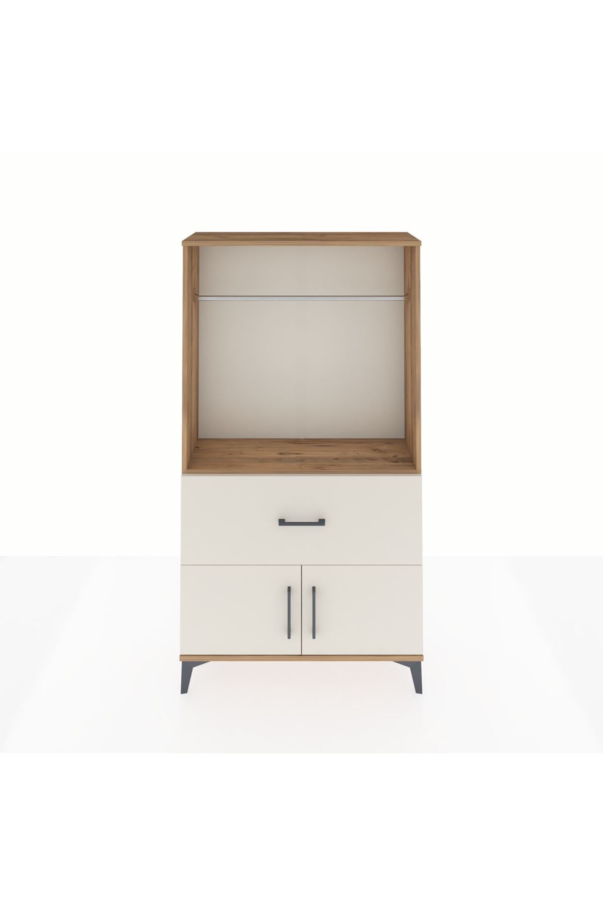 Arges Dolap Tek Raflı Tek Çekmeceli Tek Askılı 88x30x163 - S21M110V7A