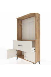 Arges Dolap Tek Raflı Tek Çekmeceli Tek Askılı 88x30x163 - S21M110V7A