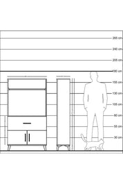 Arges Dolap Tek Raflı Tek Çekmeceli Tek Askılı 88x30x163 - S21M110V7A