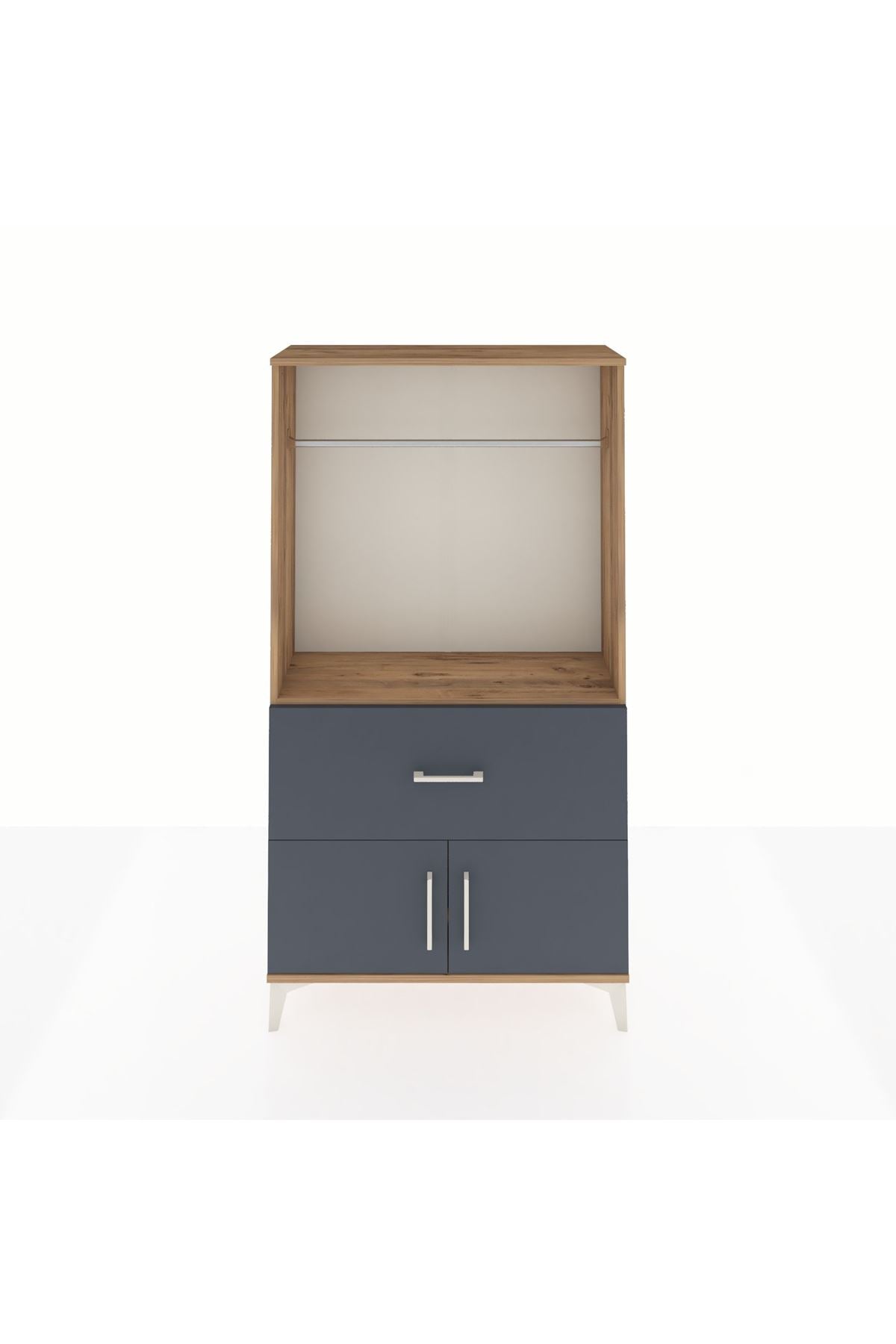 Arges Dolap Tek Raflı Tek Çekmeceli Tek Askılı 88x30x163 - S21M110V8A