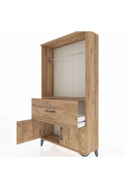 Arges Dolap Tek Raflı Tek Çekmeceli Tek Askılı 88x30x163 - S21M110V9A