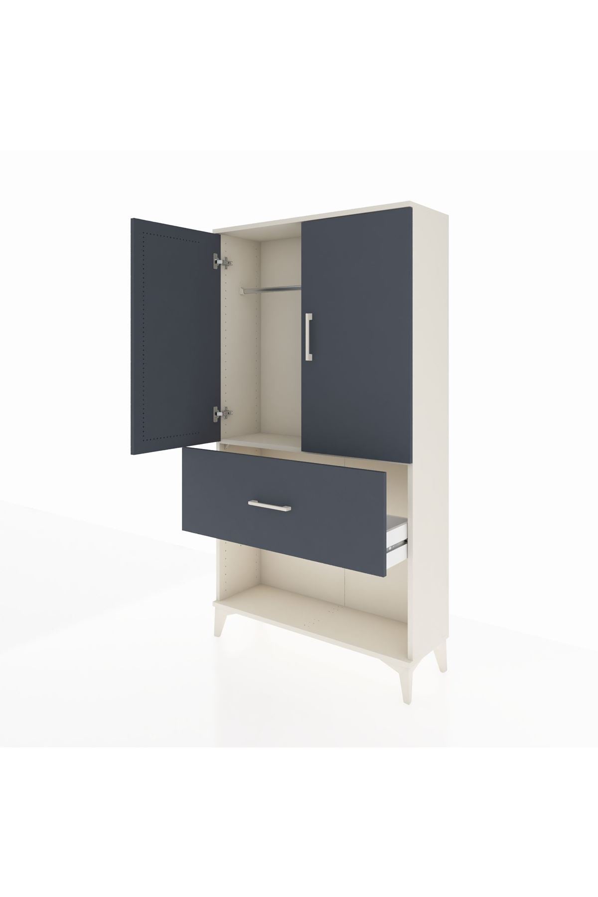 Arges Dolap Tek Raflı Tek Çekmeceli Tek Askılı 88x30x163 - S21M111V2A