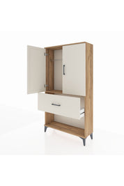 Arges Dolap Tek Raflı Tek Çekmeceli Tek Askılı 88x30x163 - S21M111V7A