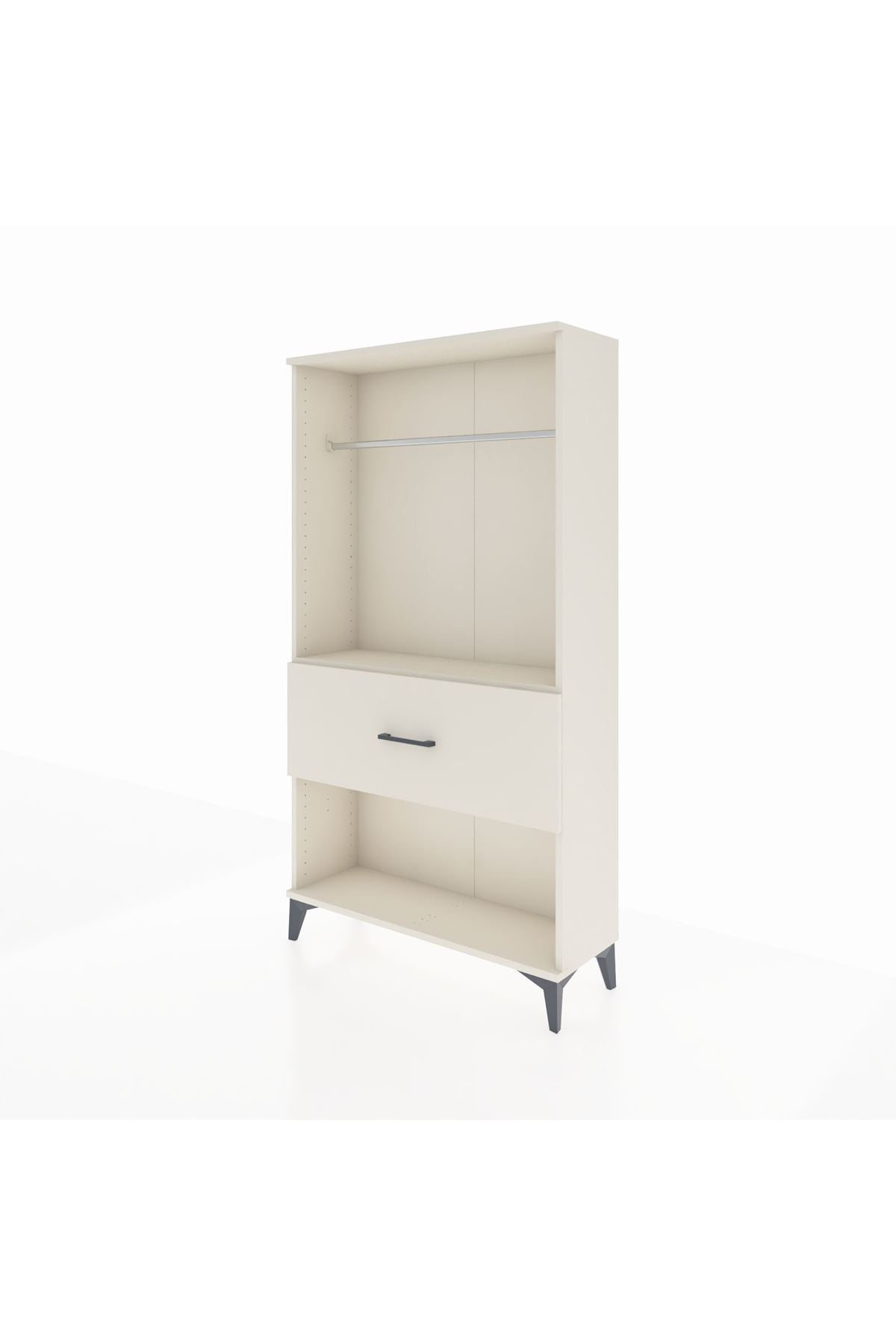 Arges Dolap Tek Raflı Tek Çekmeceli Tek Askılı 88x30x163 - S21M112V1A