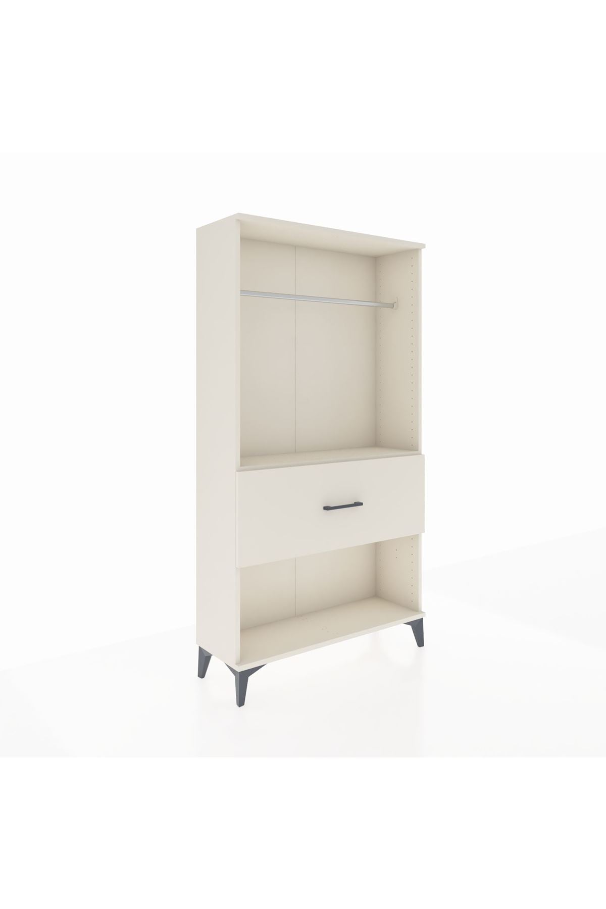 Arges Dolap Tek Raflı Tek Çekmeceli Tek Askılı 88x30x163 - S21M112V1A