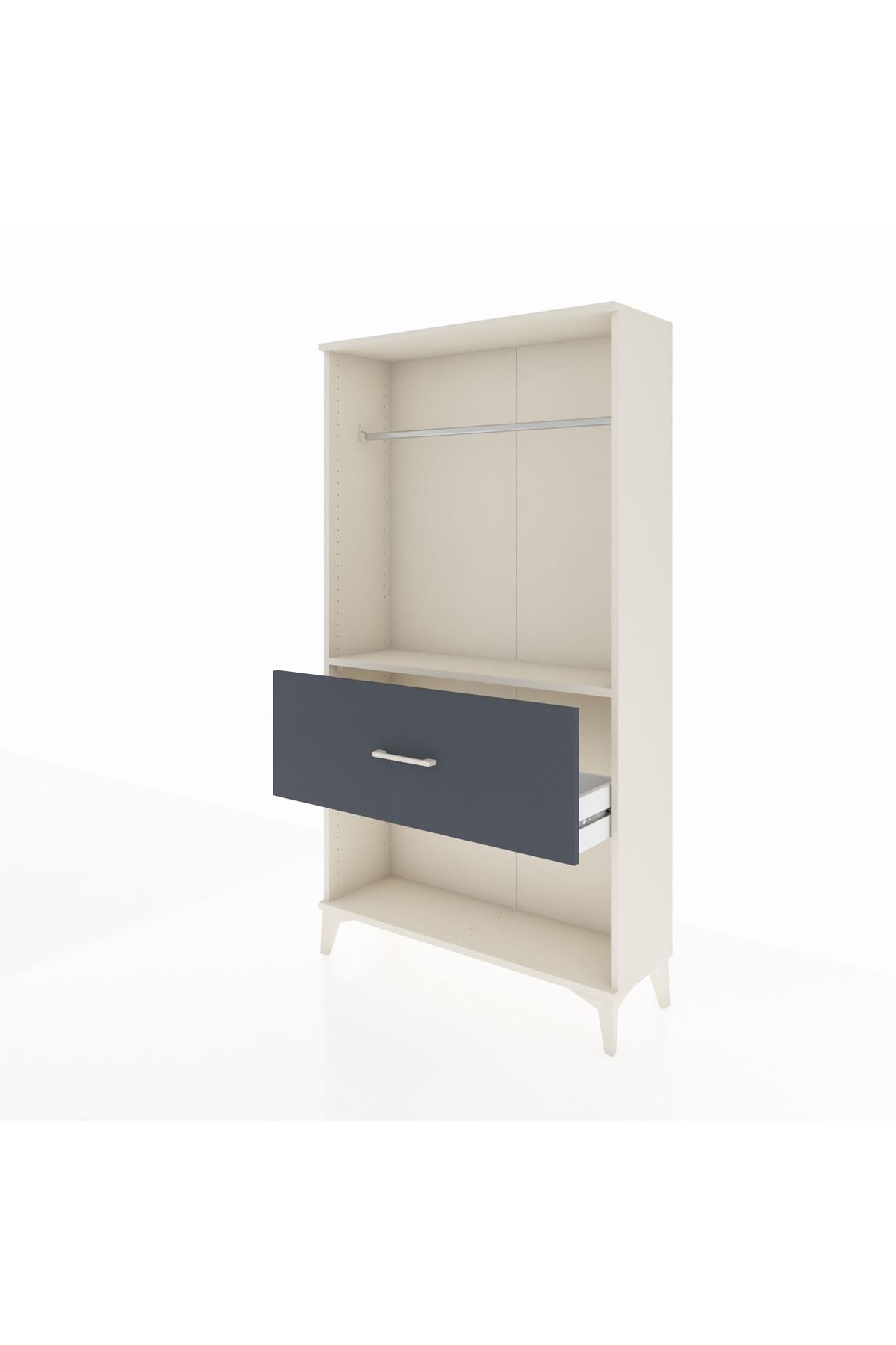 Arges Dolap Tek Raflı Tek Çekmeceli Tek Askılı 88x30x163 - S21M112V2A