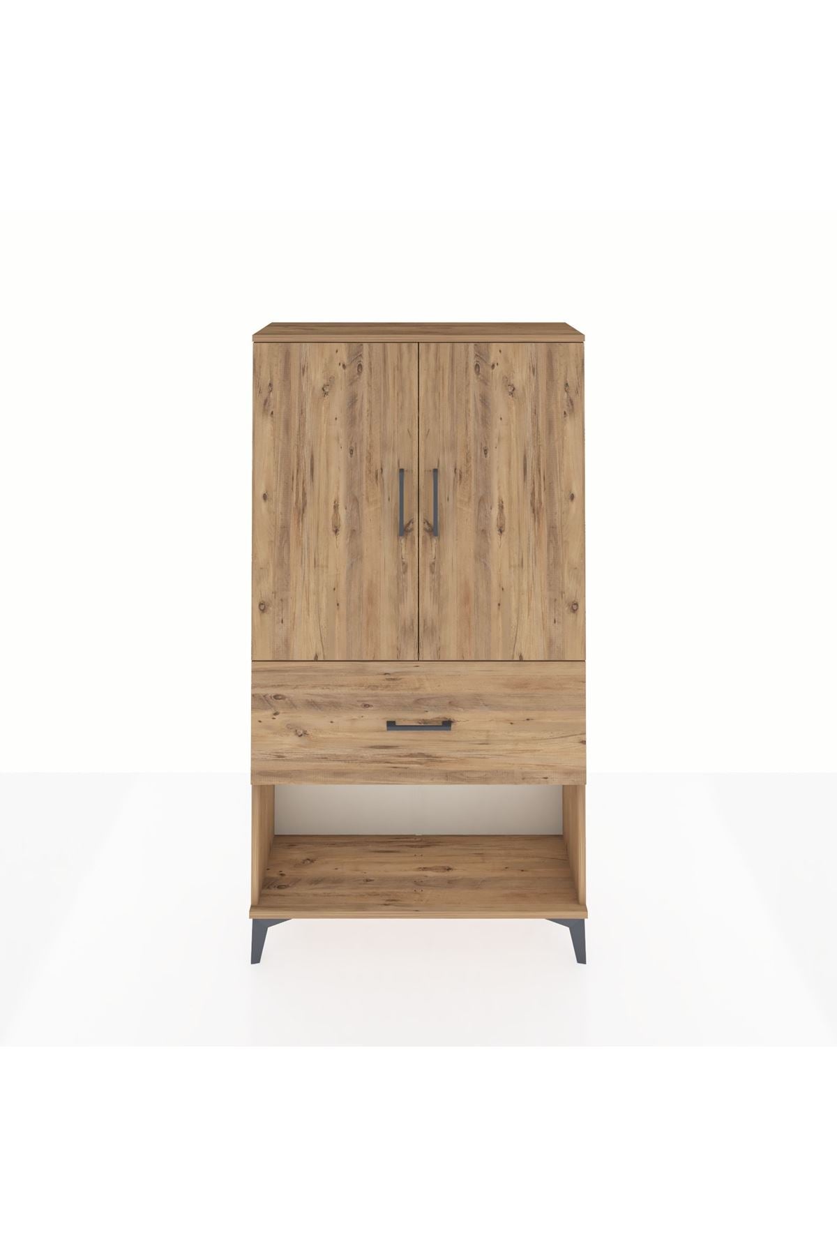 Arges Dolap Tek Raflı Tek Çekmeceli Tek Askılı 88x30x163 - S21M111V9A
