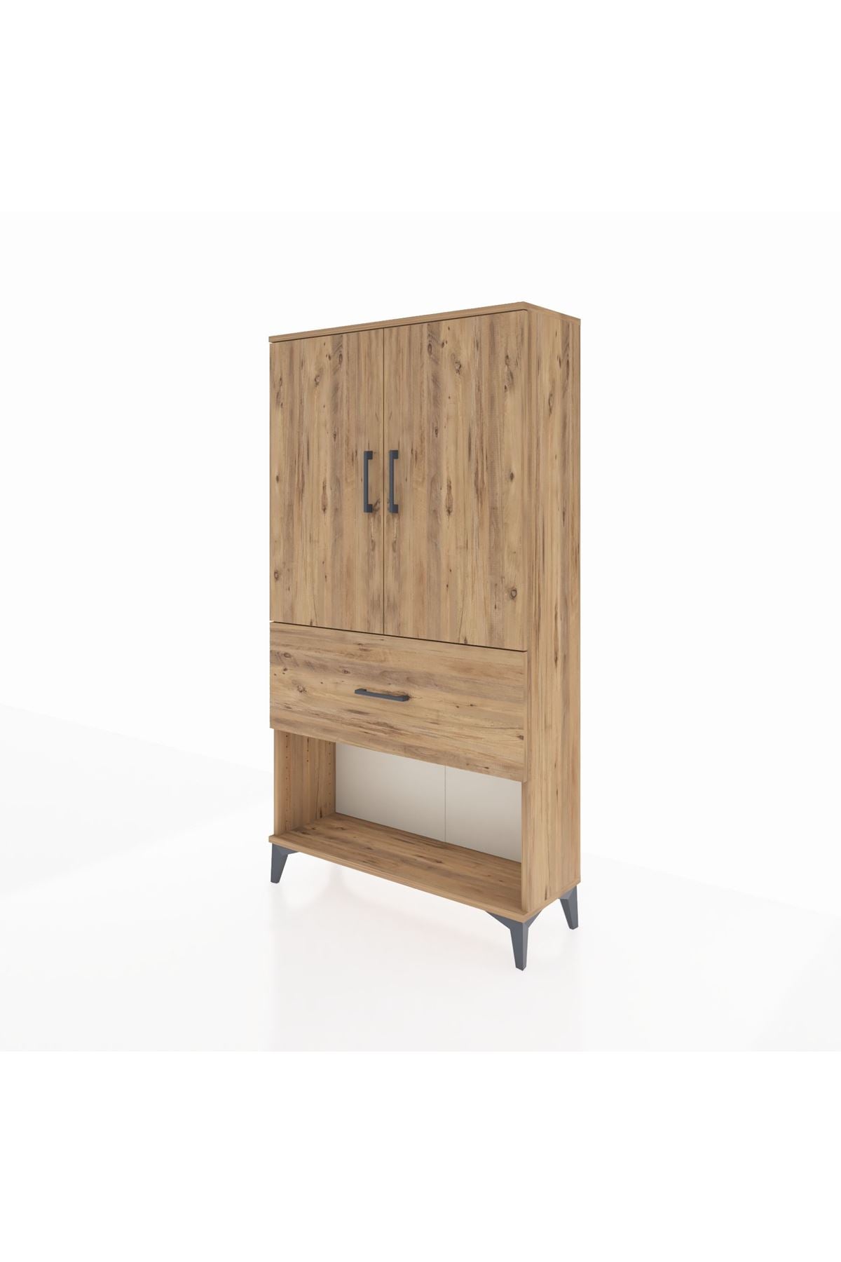 Arges Dolap Tek Raflı Tek Çekmeceli Tek Askılı 88x30x163 - S21M111V9A