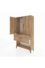 Arges Dolap Tek Raflı Tek Çekmeceli Tek Askılı 88x30x163 - S21M111V9A