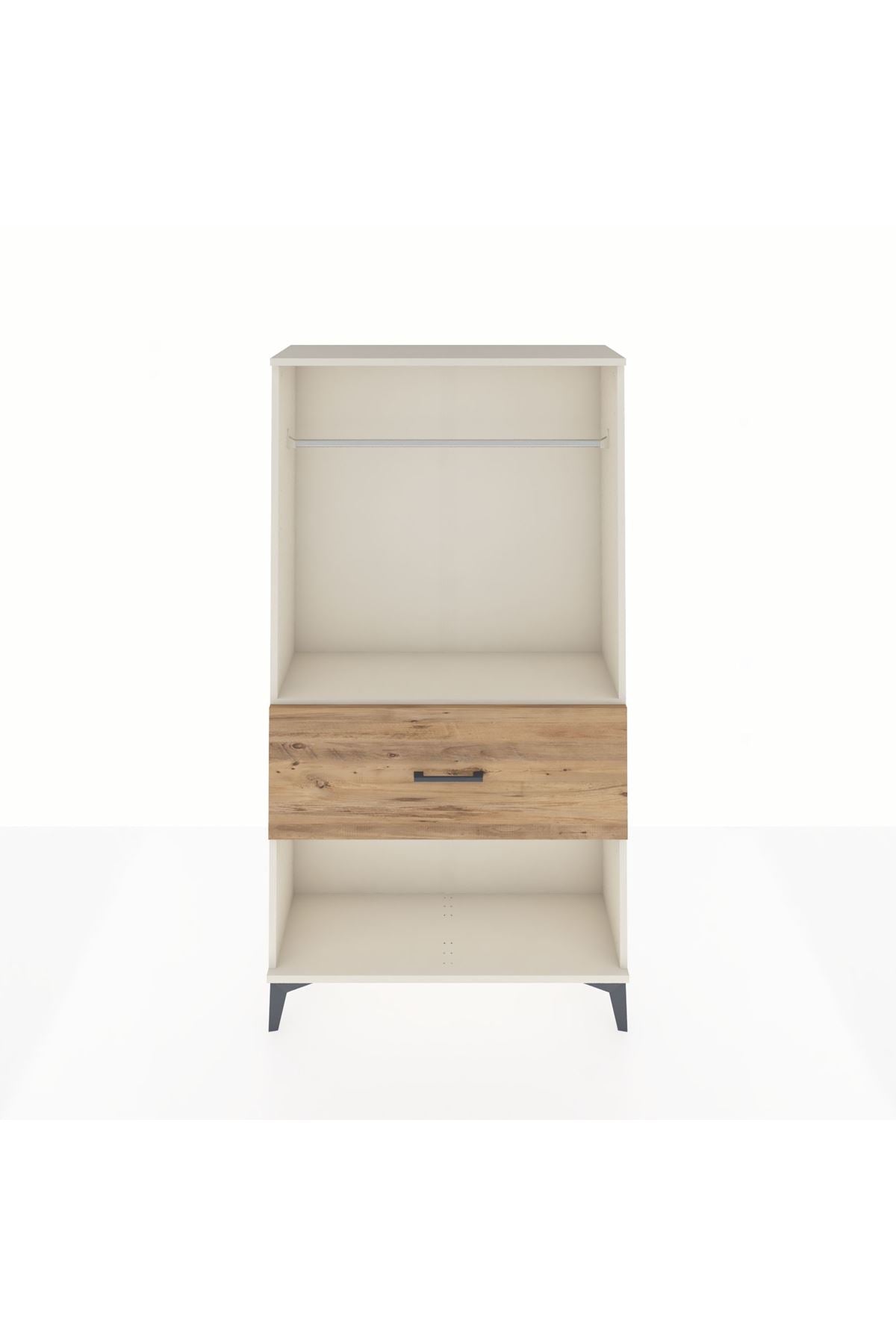 Arges Dolap Tek Raflı Tek Çekmeceli Tek Askılı 88x30x163 - S21M112V3A