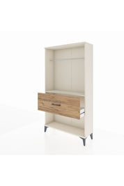 Arges Dolap Tek Raflı Tek Çekmeceli Tek Askılı 88x30x163 - S21M112V3A