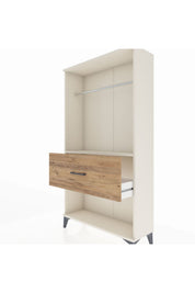 Arges Dolap Tek Raflı Tek Çekmeceli Tek Askılı 88x30x163 - S21M112V3A