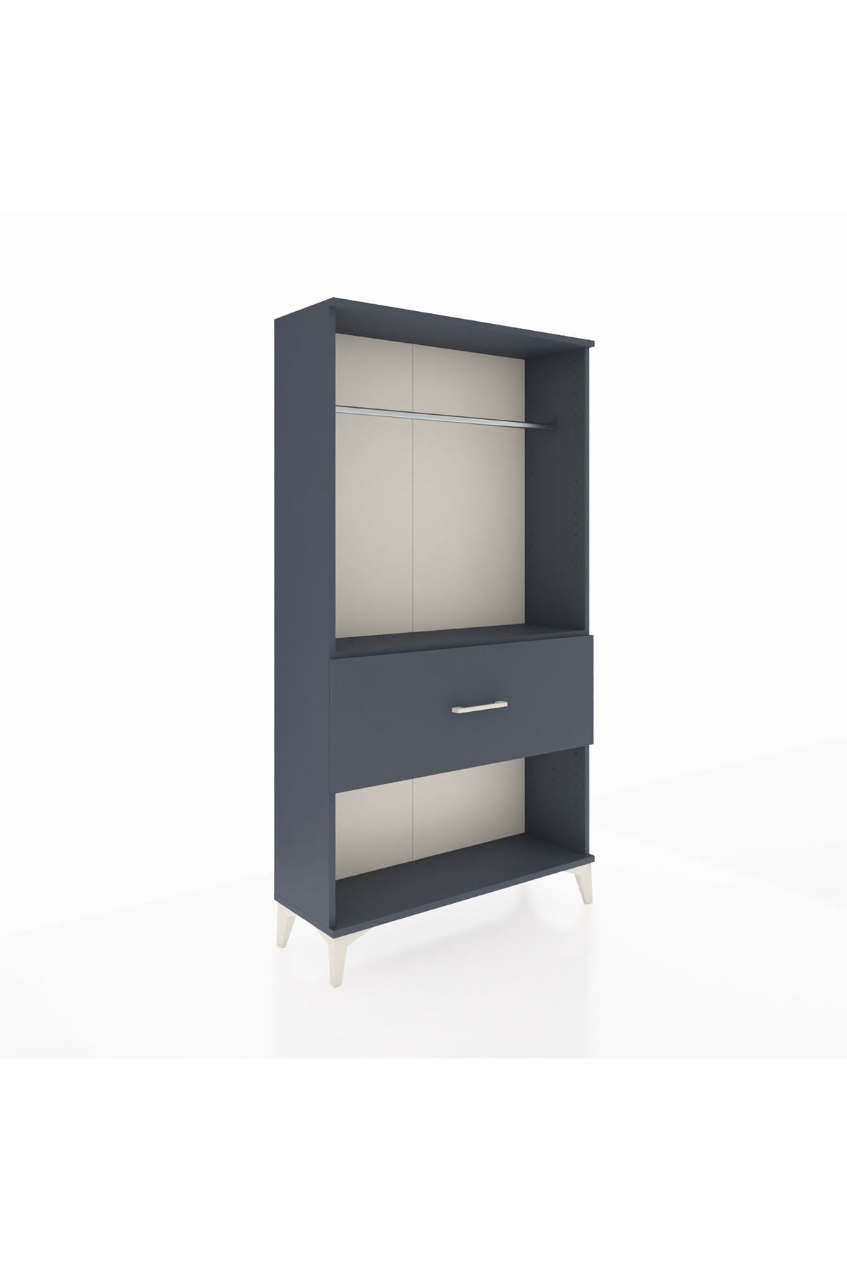 Arges Dolap Tek Raflı Tek Çekmeceli Tek Askılı 88x30x163 - S21M112V5A