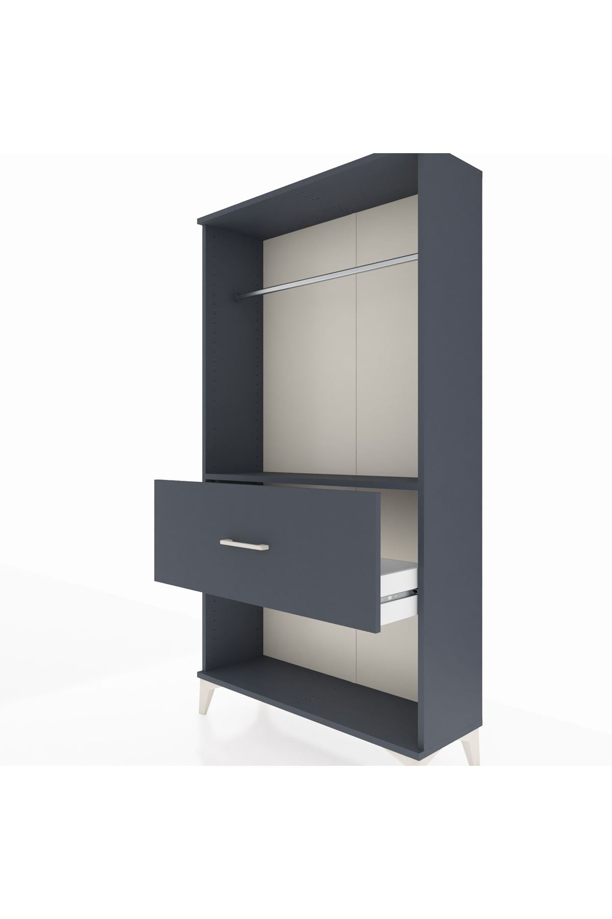 Arges Dolap Tek Raflı Tek Çekmeceli Tek Askılı 88x30x163 - S21M112V5A