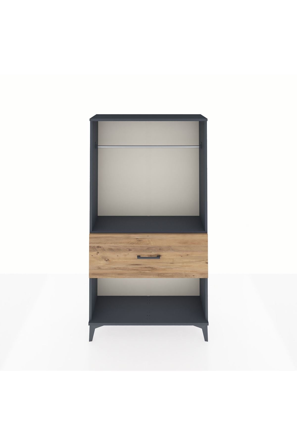 Arges Dolap Tek Raflı Tek Çekmeceli Tek Askılı 88x30x163 - S21M112V6A