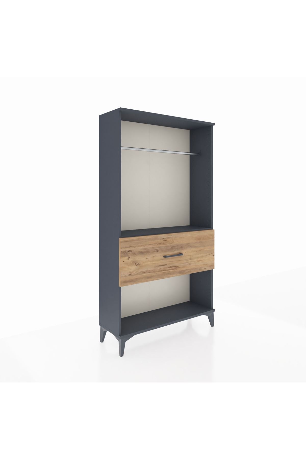 Arges Dolap Tek Raflı Tek Çekmeceli Tek Askılı 88x30x163 - S21M112V6A