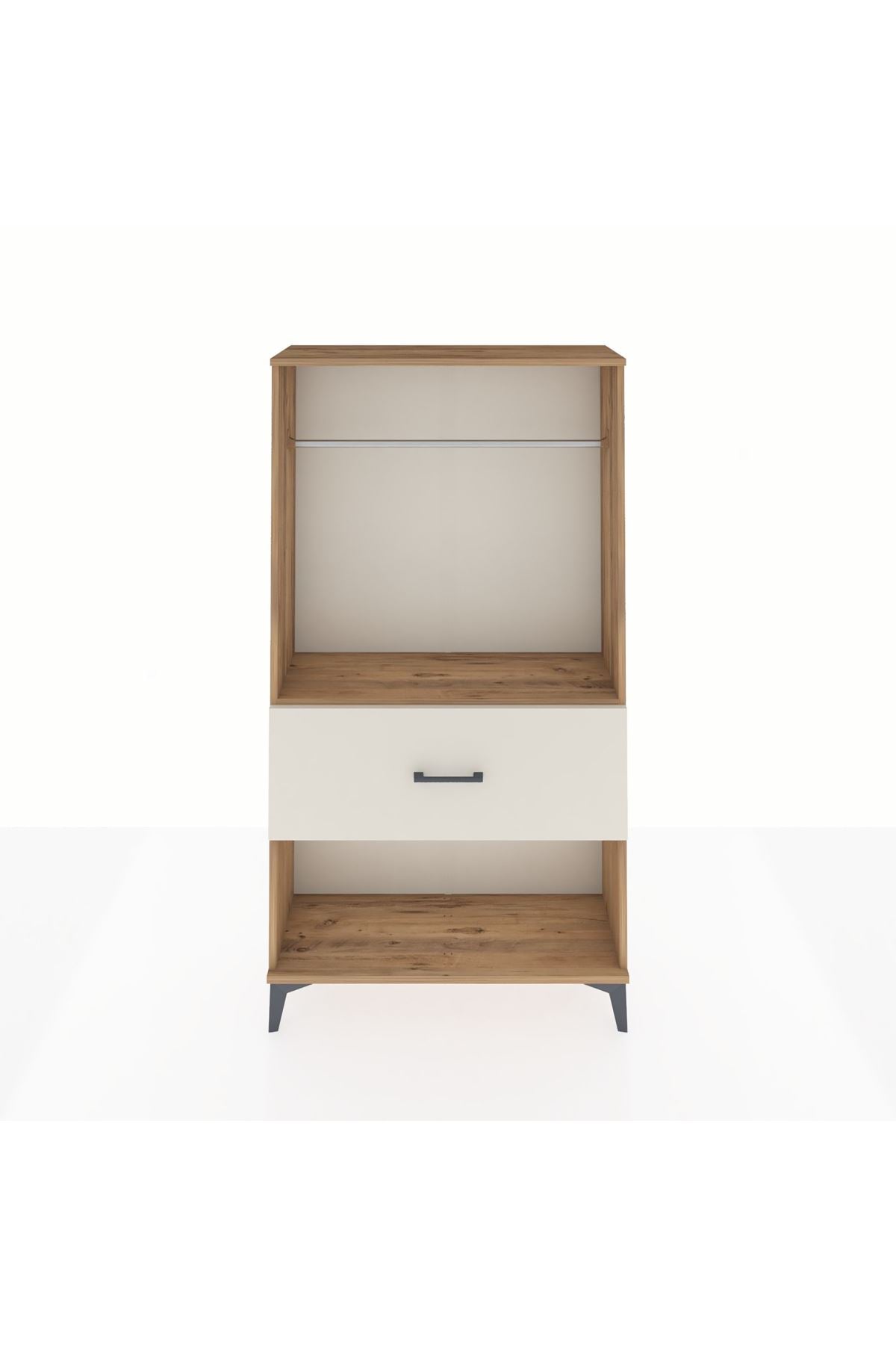 Arges Dolap Tek Raflı Tek Çekmeceli Tek Askılı 88x30x163 - S21M112V7A
