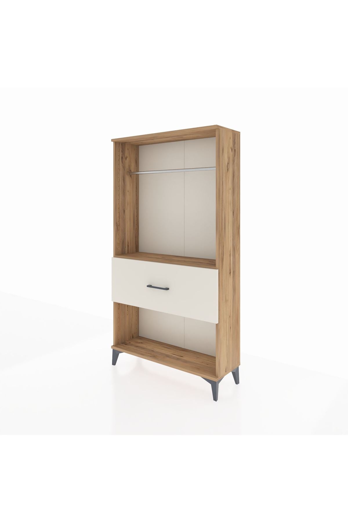 Arges Dolap Tek Raflı Tek Çekmeceli Tek Askılı 88x30x163 - S21M112V7A
