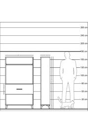 Arges Dolap Tek Raflı Tek Çekmeceli Tek Askılı 88x30x163 - S21M112V8A