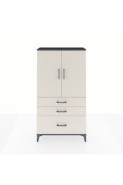 Arges Dolap Tek Raflı 3 Çekmeceli Tek Askılı 88x30x163 - S21M113V4A