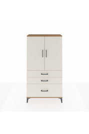 Arges Dolap Tek Raflı 3 Çekmeceli Tek Askılı 88x30x163 - S21M113V7A