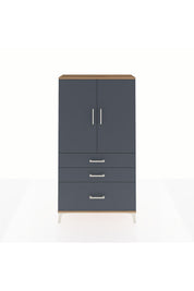Arges Dolap Tek Raflı 3 Çekmeceli Tek Askılı 88x30x163 - S21M113V8A