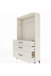 Arges Dolap Tek Raflı 3 Çekmeceli Tek Askılı 88x30x163 - S21M114V1A