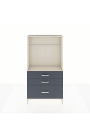 Arges Dolap Tek Raflı 3 Çekmeceli Tek Askılı 88x30x163 - S21M114V2A
