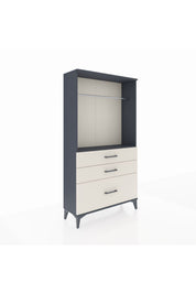 Arges Dolap Tek Raflı 3 Çekmeceli Tek Askılı 88x30x163 - S21M114V4A