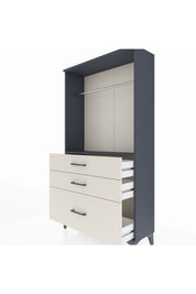 Arges Dolap Tek Raflı 3 Çekmeceli Tek Askılı 88x30x163 - S21M114V4A