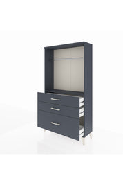 Arges Dolap Tek Raflı 3 Çekmeceli Tek Askılı 88x30x163 - S21M114V5A