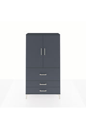 Arges Dolap Tek Raflı 3 Çekmeceli Tek Askılı 88x30x163 - S21M115V5A