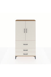 Arges Dolap Tek Raflı 3 Çekmeceli Tek Askılı 88x30x163 - S21M115V7A